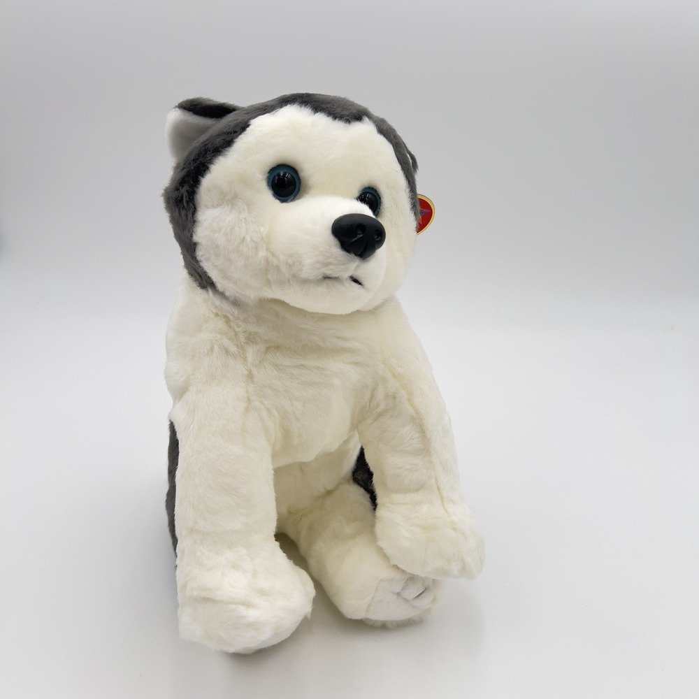 Ty Classic Husky Dog Beanbag Plush Stuffed Animal Black White 2001